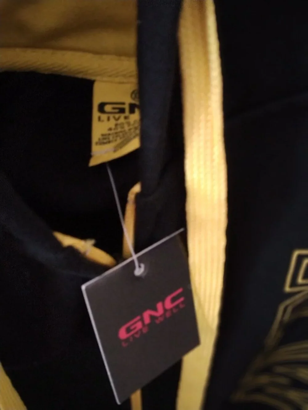 Men's GNC Full Zip Hoodie Size XXL Black NWT